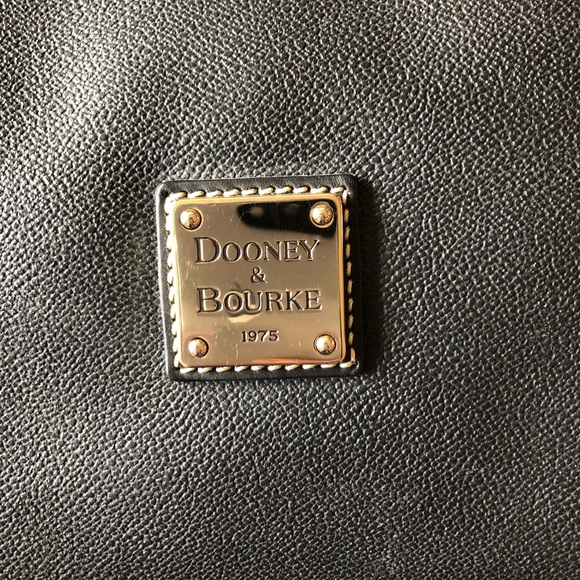 Dooney & Bourke Black Leather Tote Red Interior - Picture 3 of 8